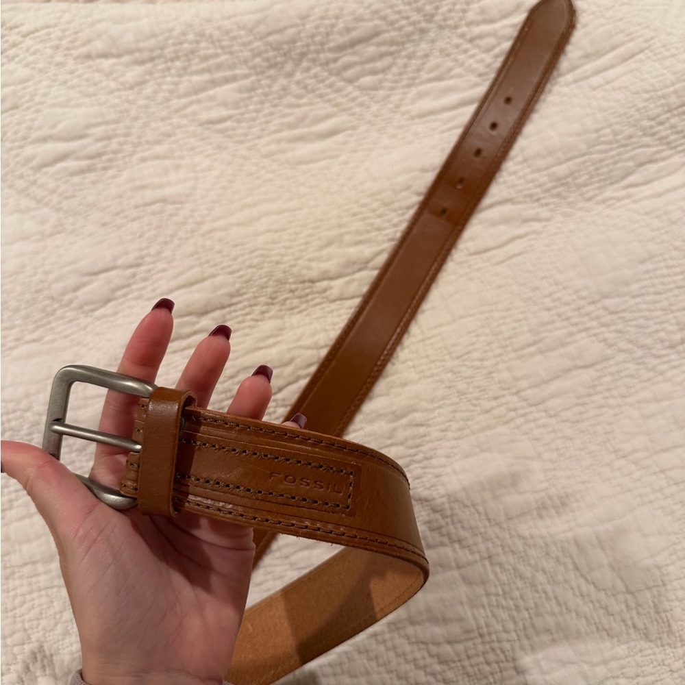 Fossil Men's Brown Leather Belt
